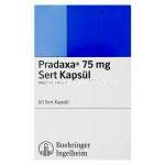 プラザキサ Pradaxa、ダビガトランダビガトランメシル酸　75mg　箱